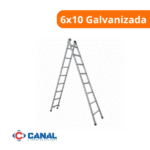 Escada Extensiva 6x10 Galvanizada - Canal - Imagem 2