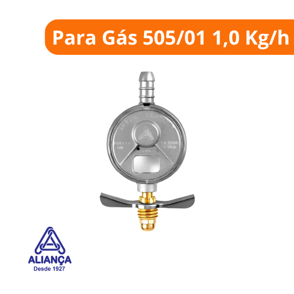 15355239825-regulador-para-gas-50501-1-0-kgh-alianca-itu.png Regulador Para Gás 505/01 1,0 Kg/h - Aliança - Imagem 2