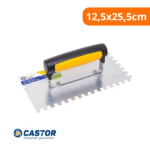 Desempenadeira de Aço Dentada 10x24cm - Castor - Imagem 2