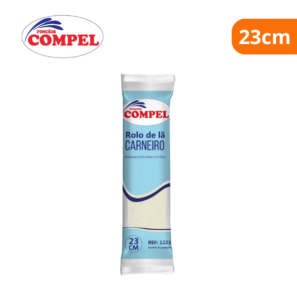 15355593499-rolo-de-la-compel-carneiro-23cm-com-suporte-compel-campinas.png Rolo De Lã Carneiro 23cm 1223 - Compel - Imagem 2