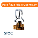 Registro Pressão Para Água Fria E Quente C/50 3/4 - Stoc - Imagem 2