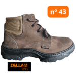 Bota de Segurança Camurça Marrom Nº43 – Dellani - Imagem 2