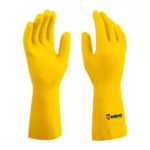 Luva De Látex Forrada Amarela 9 / G - Imbat - Imagem 2
