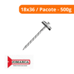 Prego Para Telhado Ardox 18 x 27 PT 500g - Jomarca - Imagem 2