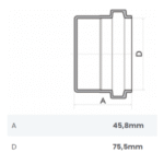 Cap Esgoto DN 75mm SN - Fortlev - Imagem 3