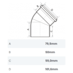 Joelho 45° Esgoto SN DN 100mm - Fortlev - Imagem 2
