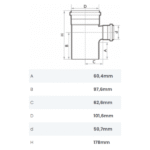 Tê de Redução Esgoto DN 100X50mm SN - Fortlev - Imagem 2