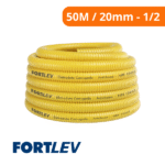 Eletroduto Conduíte Corrugado Flexível Amarelo 20mmX50m - Fortlev - Imagem 3