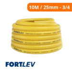 Eletroduto Conduíte Corrugado Flexível Amarelo 25mmX10m - Fortlev - Imagem 2