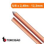 Haste De Aterramento 5/8 x 2,40m - 12,3mm - Torcisão - Imagem 2