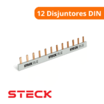 Barramento Trifásico Para 12 Disjuntores DIN - Steck - Imagem 2