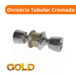 Fechadura Divisória Tubular Cromada - Gold - Imagem 2