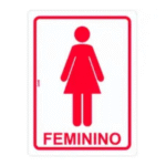 Placa Look 15 x 20cm (Sanitário feminino) - Look