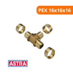 TEE Conexão PEX 16x16x16 - Astra - Imagem 2