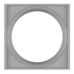 Porta-Grelha Quadrada Cinza 9,4x9,4cm - Astra