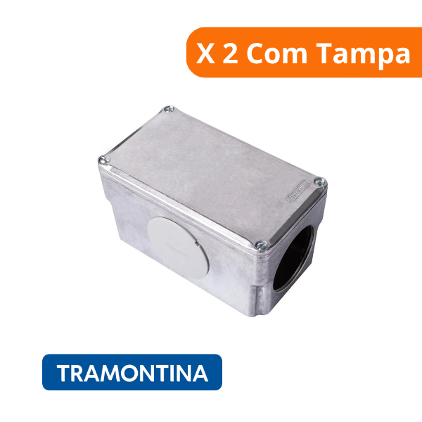 15360143782-condulete-multiplo-x-2-com-tampa-tramontina-campinas.png Condulete Múltiplo X 2 Com Tampa - Tramontina - Imagem 2