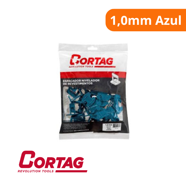 Espaçador Nivelador 1,0mm Azul Eco (Pacote Com 50 Unidades) - Cortag - Imagem 2
