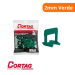 Espaçador Nivelador 2,0mm Verde Eco (Pacote Com 50 Unidades) - Cortag