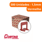 Espaçador Nivelador 1,5mm Eco Vermelho (Pacote Com 500 Unidades) - Cortag - Imagem 2