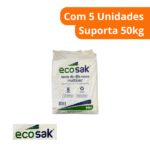 Saco De Entulho 50x70cm Com 5 Unidades Capacidade 50kg - Ecosak - Imagem 2