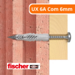 Bucha UX6A Com 6mm (Unidade) - Fischer - Imagem 2