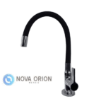Torneira Gourmet Mesa Cozinha Bica Móvel Preta 1174 C80 1/4 Volta - Nova Orion - Imagem 2