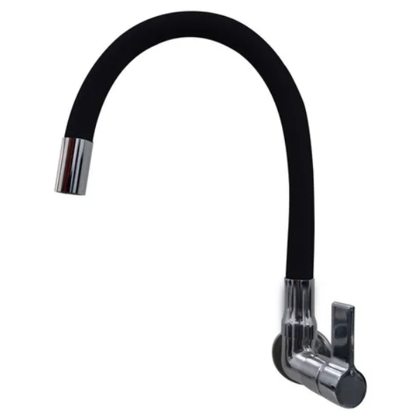 Torneira de Parede Cozinha Bica Móvel Preta 1175 C80 1/4 Volta – Nova Orion