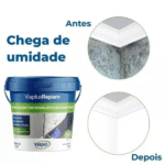 Revestimento Impermeabilizante Cimentício Branco Viaplus Reparo 12kg - Viapol - Imagem 2