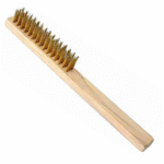 Escova De Aço 3 Fileiras Cabo Madeira - Compel