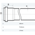 Tubo Esgoto Cano PVC DN 75mm SN Barra 6m Fortlev - Imagem 3