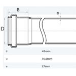 Tubo Esgoto Cano PVC DN 75mm SN Barra Fortlev (Preço Por Metro)