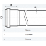 Tubo Esgoto Cano PVC DN 100mm SN Barra 6m - Fortlev - Imagem 3