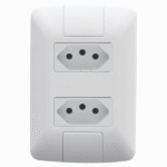 2 Tomadas 10A Simples 250v 4x2 - Jangada Romazi