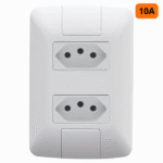 2 Tomadas 10A Simples 250v 4x2 - Jangada Romazi - Imagem 2