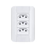 3 Tomadas 10A Simples 250v 4x2 - Jangada Romazi