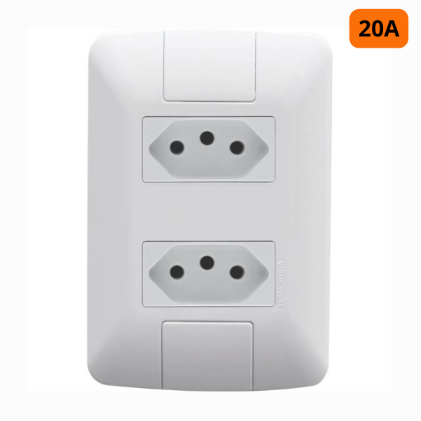 15292938096-2-tomadas-20a-simples-250v-4x2-jangada-romazi-jundiai.png 2 Tomadas 20A Simples 250v 4x2 - Jangada Romazi - Imagem 2