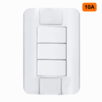 Interruptor 3 TEC simples 10A 4X2 - Jangada Romazi - Imagem 2