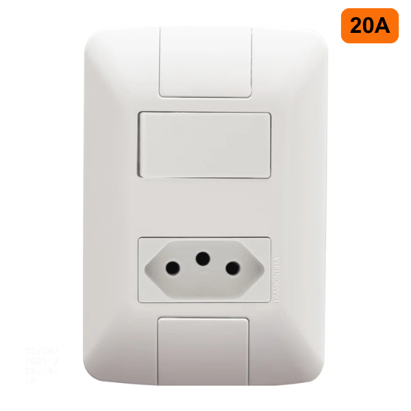 15293320469-interruptor-1-tec-simples-tomada-20a-4x-jangada-jundiai.png Interruptor 1 TEC simples + Tomada 20A 4X Jangada Romazi - Imagem 2