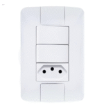 Interruptor 2 TEC simples +Tomada 20A 4X2 Jangada Romazi