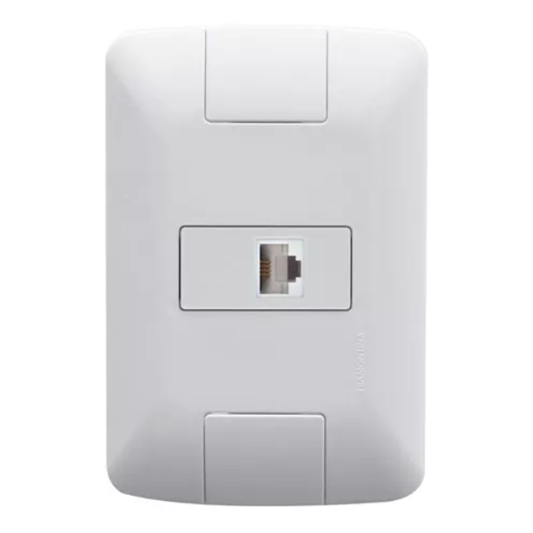 15293727156-tomada-de-rede-rj45-placa-4x2-branca-jangada-jundiai.png Tomada de Rede RJ45 Placa 4x2 Branca Jangada Romazi - Imagem 1