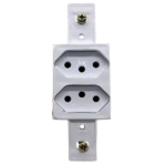 2 Tomadas 10A Simples Branca - Dunas Romazi