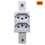 2 Tomadas 20A Simples Branca - Dunas Romazi - Imagem 2