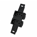 2 Tomada 20A Simples Preta Para Condulete - Dunas Romazi