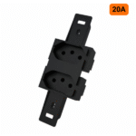 2 Tomada 20A Simples Preta Para Condulete - Dunas Romazi - Imagem 2