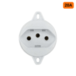 1 Tomada Para Piso 20A Branca Romazi - Imagem 2