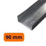 Perfil Drywall Galvanizado Guia 90 Barra 3m - Imagem 4