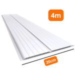 Forro PVC em Régua Frisado Branco 7mm x 20cm x 4m - Pemacon - Imagem 3