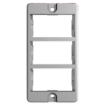 Espelho Modular Para Eletroduto PVC 3 Módulos Resina Cinza - Hidrossol