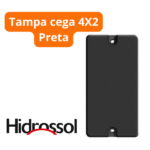 Espelho Tampa Cega 4X2 Para Eletroduto PVC Preto - Hidrossol - Imagem 2