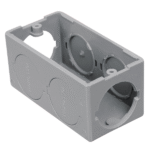 Caixa de passagem cinza para eletroduto